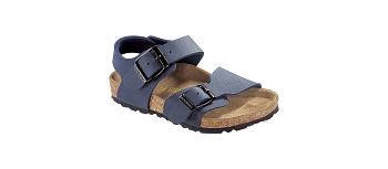 Dětské New York Birkenstock Birkibuc Narrow Tmavě Blankyt | CZ 133PJJ
